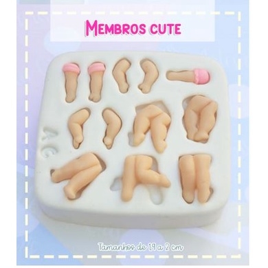 Molde Membros Cute - arte da Cris Revendedor aut.(Pernas, braço,Perninhas ,Braçinhos)