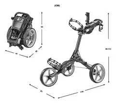 Carro Manual Caddytek Compact 3 ruedas - tienda online