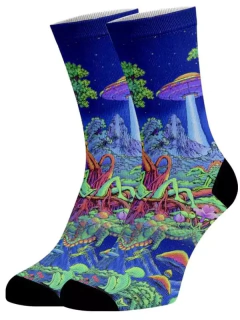 Meia Divertida e Colorida - Alien 2