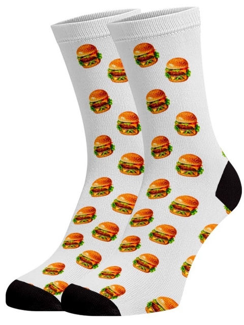Meia Divertida e Colorida - Hambúrguer