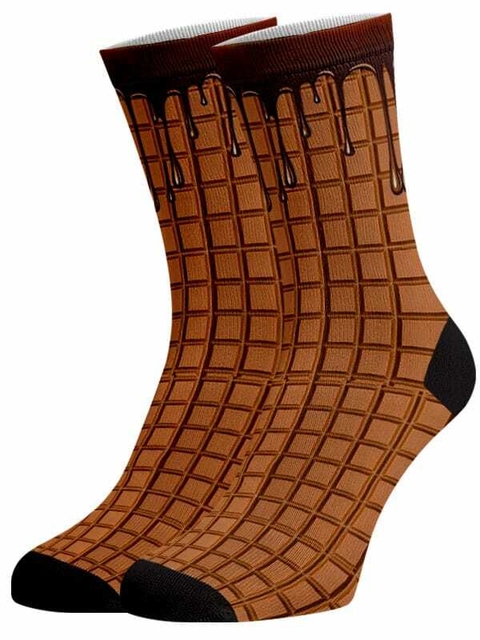 Meia Divertida e Colorida - Chocolate
