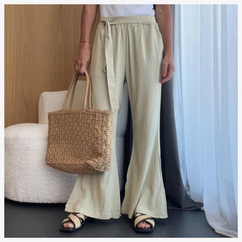Pantalon Lino LORET - Oliva