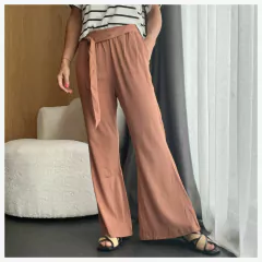 Pantalon Lino LORET - Tostado - Bruskas