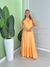 Vestido Longo Flora Laranja - Lu e Lu Moda Feminina