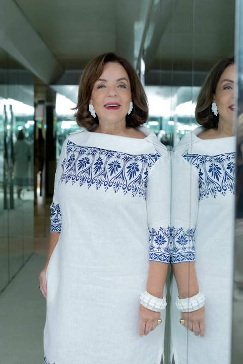 VESTIDO ANY FIRENZE AZUL - LINHO - comprar online