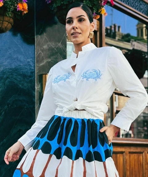 CAMISA CRAB BRANCA - LINHO - comprar online