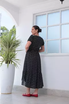 VESTIDO PRISCILA MIDI COM FENDAS NAS LATERAIS - By Mari Sabino