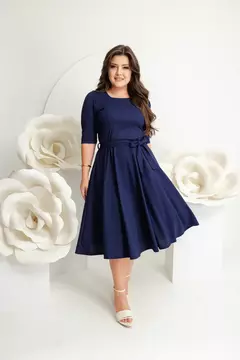 VESTIDO GLEICE COM LAÇO -MALHA CANELADA - By Mari Sabino