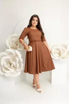 VESTIDO GLEICE COM LAÇO -MALHA CANELADA na internet