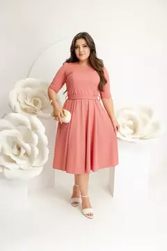 VESTIDO GLEICE COM LAÇO -MALHA CANELADA - comprar online