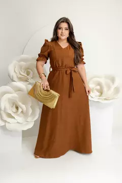 VESTIDO KAROL LONGO - DUNA LINHO - comprar online