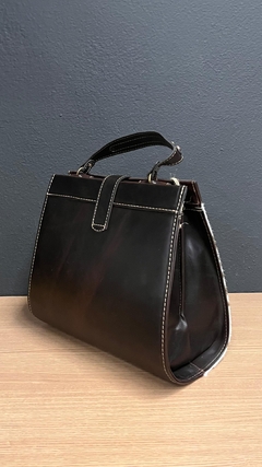 BOLSA FEMININA COURO PELO BOVINO ATLANTA CAFÉ - SELARIA GUIMARÃES