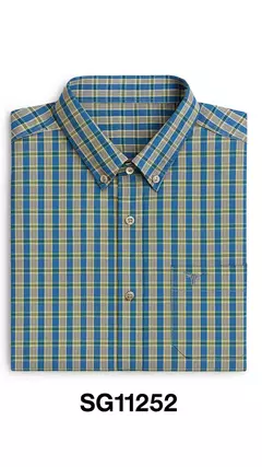 Imagem do CAMISA MASCULINA XADREZ MANGA CURTA 100% ALGODÃO