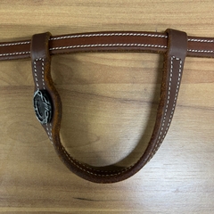 Imagem do CABEÇADA 1 ORELHA IMPORTADA TOP EQUINE COURO NOBRE LONGHORN