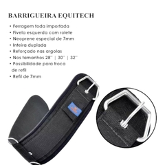 BARRIGUEIRA IMPORTADA EQUITECH RETA PRETA COM REFIL NEOPRENE na internet