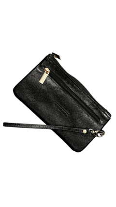 CARTEIRA FEMININA COM CALÇA DE MÃO DUAS DIVISÓRIAS PRETA