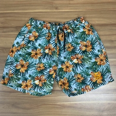 SHORT MASCULINO OX HORNS VERDE ESTAMPA FLORIDA