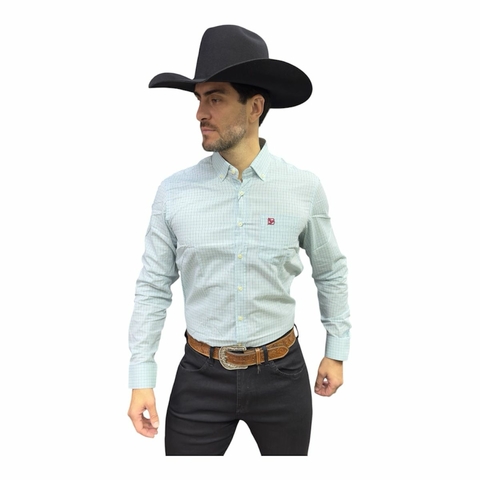 CAMISA THANKFIELD MASCULINA M/L MANGA LONGA XADREZ VERDE