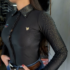 BODY MAVOLLE PROTEÇÃO UV PRETO STRASS TECNOLOGIA ESPORTIVA - loja online