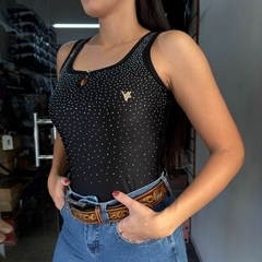 BODY REGATA MAVOLLE SUVI STRASS PRETO COM STRASS FURTA-COR - comprar online