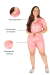Pijama Americano Curto Feminino Verão Malha Suede Star Rosa - JÚLIA GONTIJO PIJAMAS