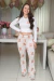 Pijama Longo Cropped Feminino Inverno Suede Xadrez Urso - JÚLIA GONTIJO PIJAMAS