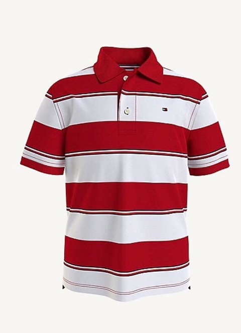 Camiseta Polo Listrada Tommy Hilfiger