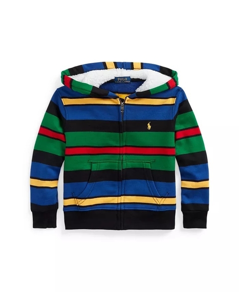 Moletom infantil listrado com zíper - Ralph Lauren