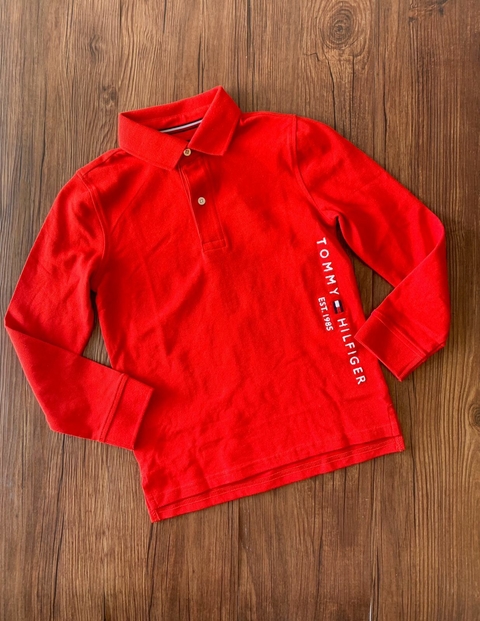 Camiseta Polo Manga Longa Tommy Hilfiger