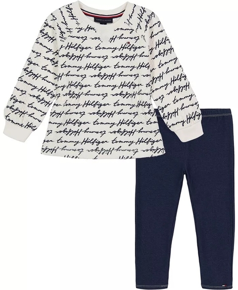 Conjunto Bata + Legging Tommy Hilfiger