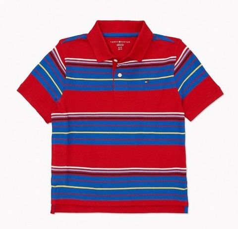 Camiseta Polo Listrada Tommy Hilfiger
