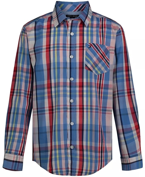 Camisa Xadrez Manga Longa Tommy Hilfiger