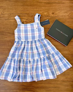 Vestido Tommy Hilfiger xadrez com babadinho - comprar online