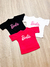 Blusa Baby Look Canelada Barbie na internet