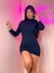 Vestido Raquel canelado zipper traseiro promocional na internet
