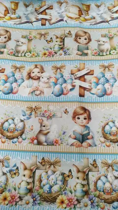 TECIDO TRICOLINE DIGITAL 100% ALGODÃO - Páscoa 2026 - comprar online