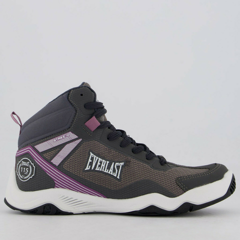 Zapatilla Bota Everlast Suela Plana Levantamiento Training Lila