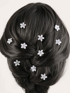Accesorios para peinados - flores clair (10pz)