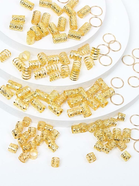 Aros para el cabello dorados (20unid) dorado