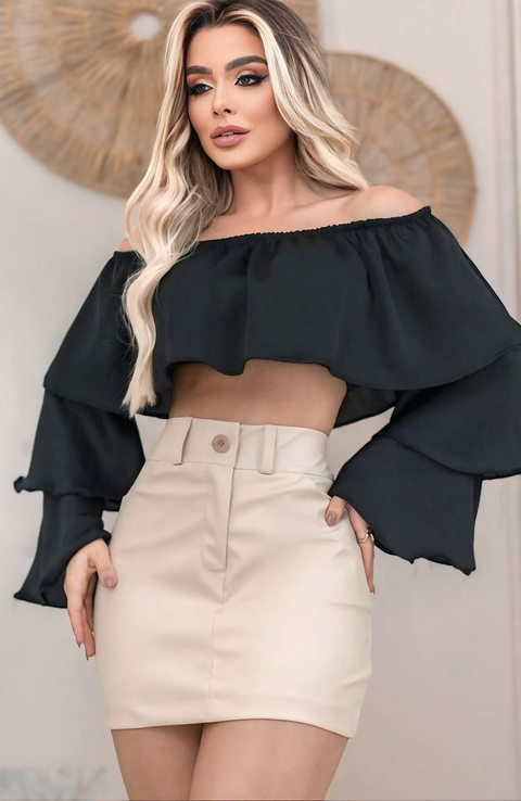 Shorts Saia Alfaiataria Mayla Nude