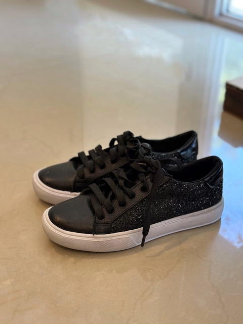 Zapatillas Flora negro Cuero 100%