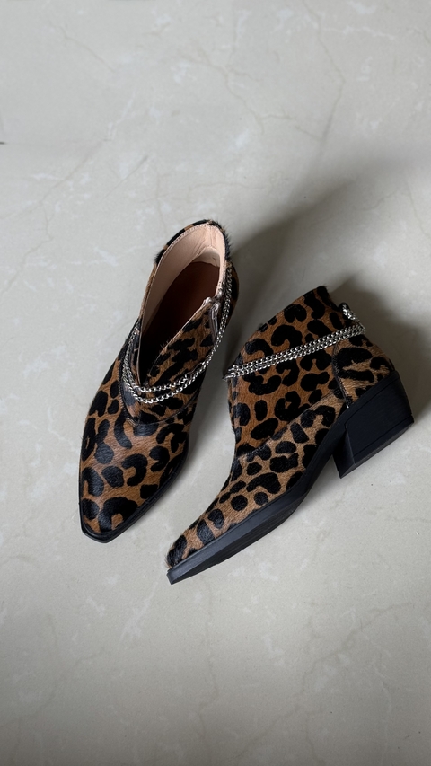 Texanas Nash leopardo cuero 100% - comprar online