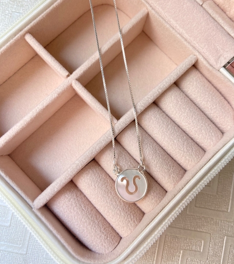 COLAR SIGNO TOURO NA VENEZIANA PRATA