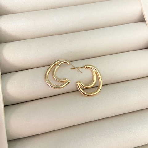 BRINCO ARGOLA LISA DETALHADA