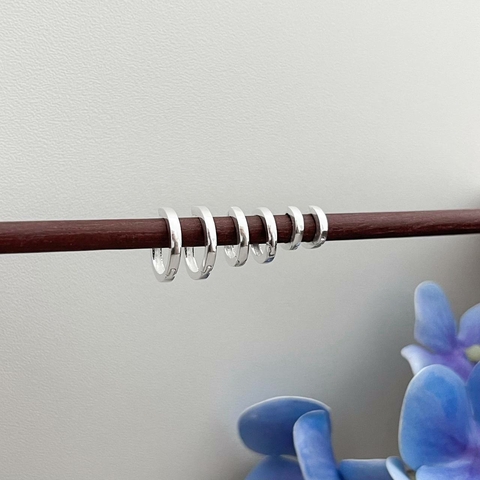 BRINCO TRIO ARGOLA BORDA QUADRADA PRATA