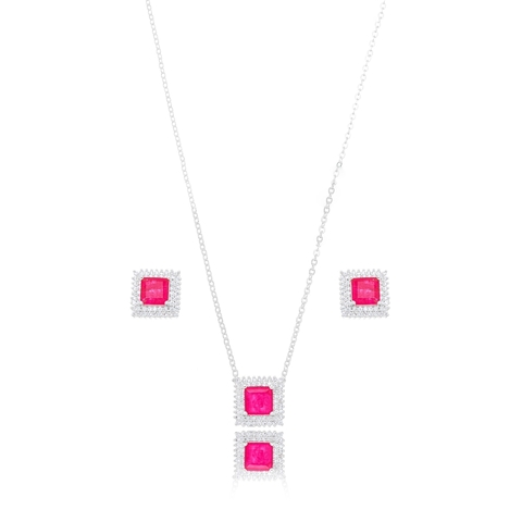 CONJUNTO QUADRADO RUBI FUSION RODIO BRANCO