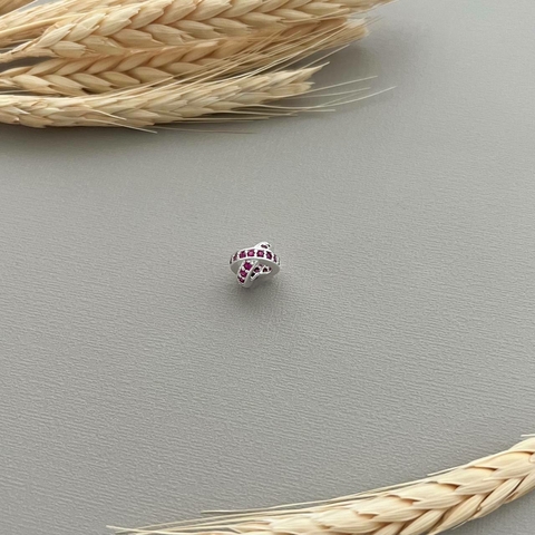 BERLOQUE ROLO ENTRELAÇADO CRAVAÇÃO ROSA