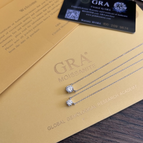 COLAR PRATA 925 PONTO DE LUZ 6,5 MM/ MOISSANITE - comprar online