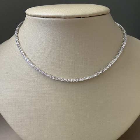 RIVIERA PRATA 925 4 GARRAS/ 38CM/ 2MM/ CRISTAL