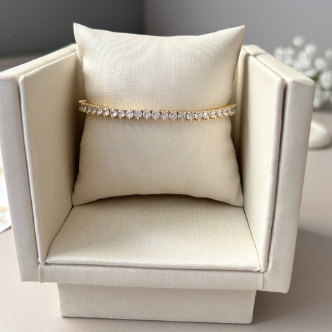 PULSEIRA RIVIERA DOURADA/ 3MM/ 15 CM